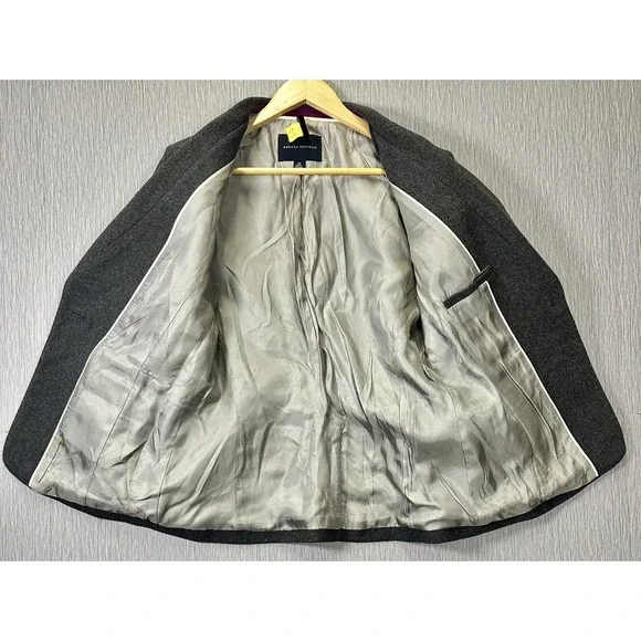 Banana Republic Gray Suit Size 12 Womens Wool Blend Lined Career Business - Picture 8 of 9